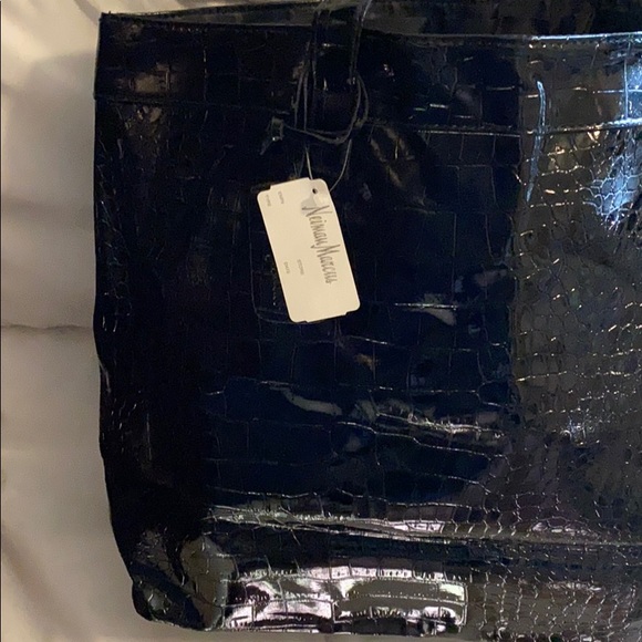 New Black vinyl tote - Picture 2 of 4